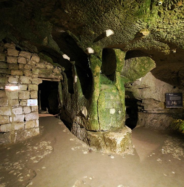 Castle built atop a Fortress - Château de Brézé - Bellevigne-les-Châteaux,  France - Beneath its foundation lies one of Europe's largest underground  fortress - Connected by more than 3 kms of tunnels 